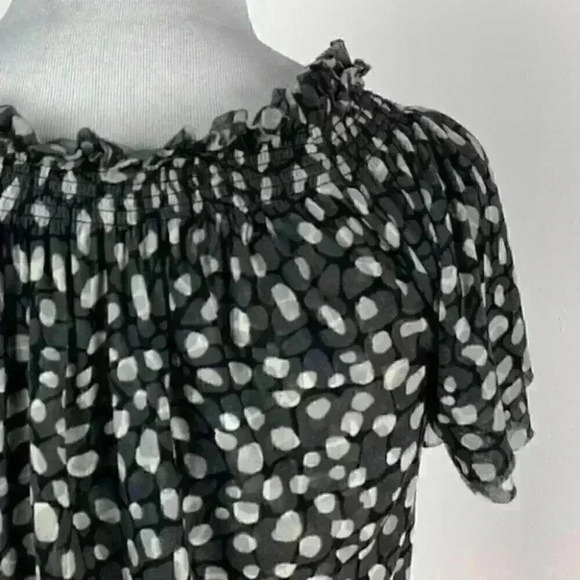 Express top XS polkadot ruched waist lightweight - Picture 2 of 8